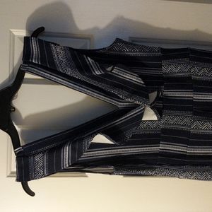 Crave FAME blue patterned jumpsuit size Large